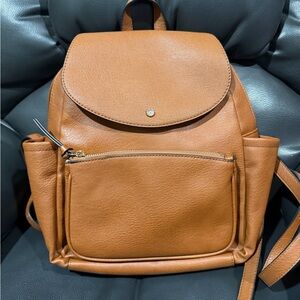 Tan faux leather Backpack